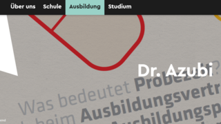 Screenshot der Website von Dr. Azubi