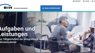 Screenshot der Website der Integrationsämter.